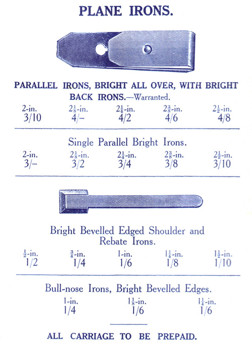 Thackeray Plane Irons